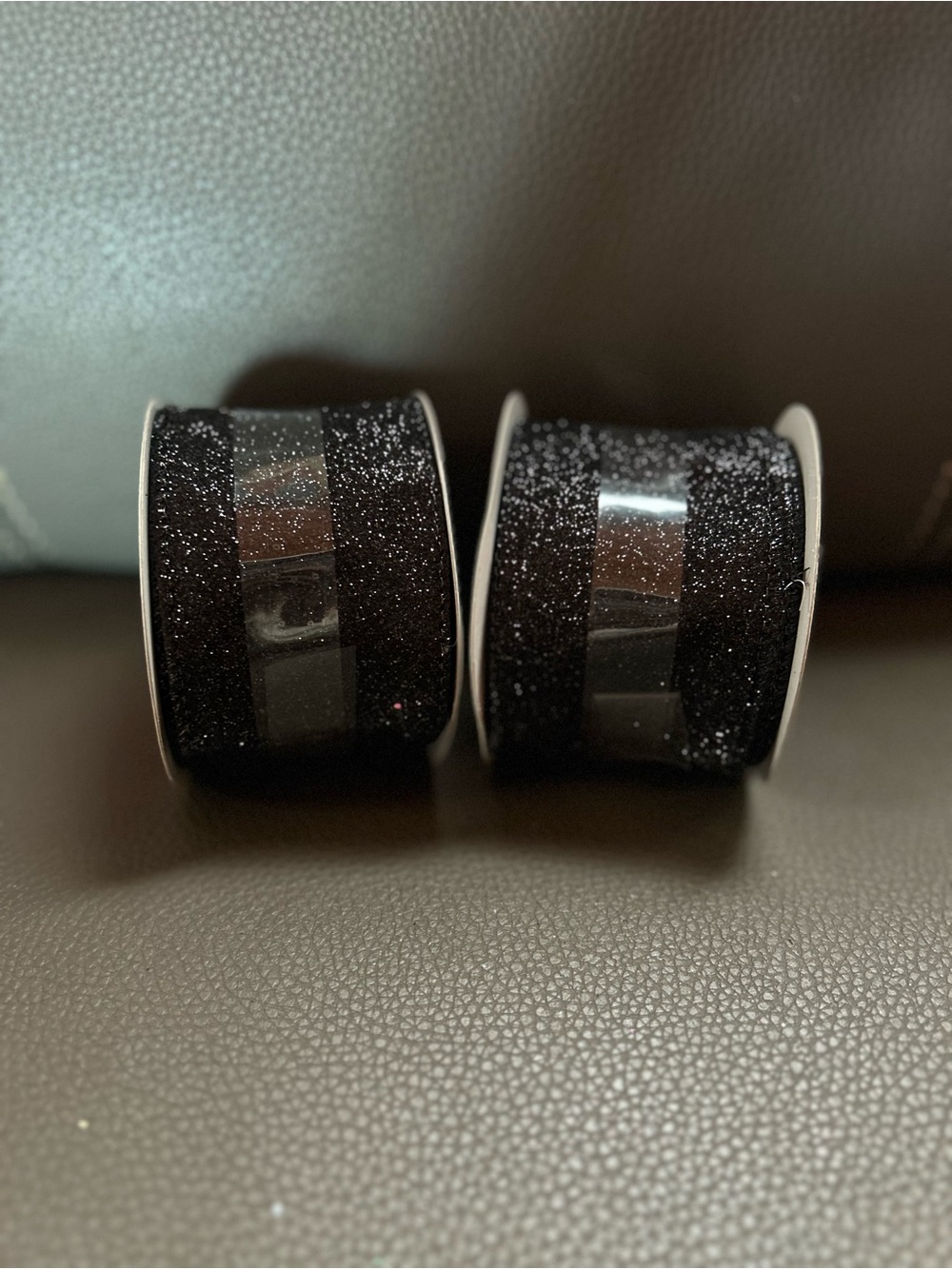 Celebrate It Black Glitter Ribbon Spools